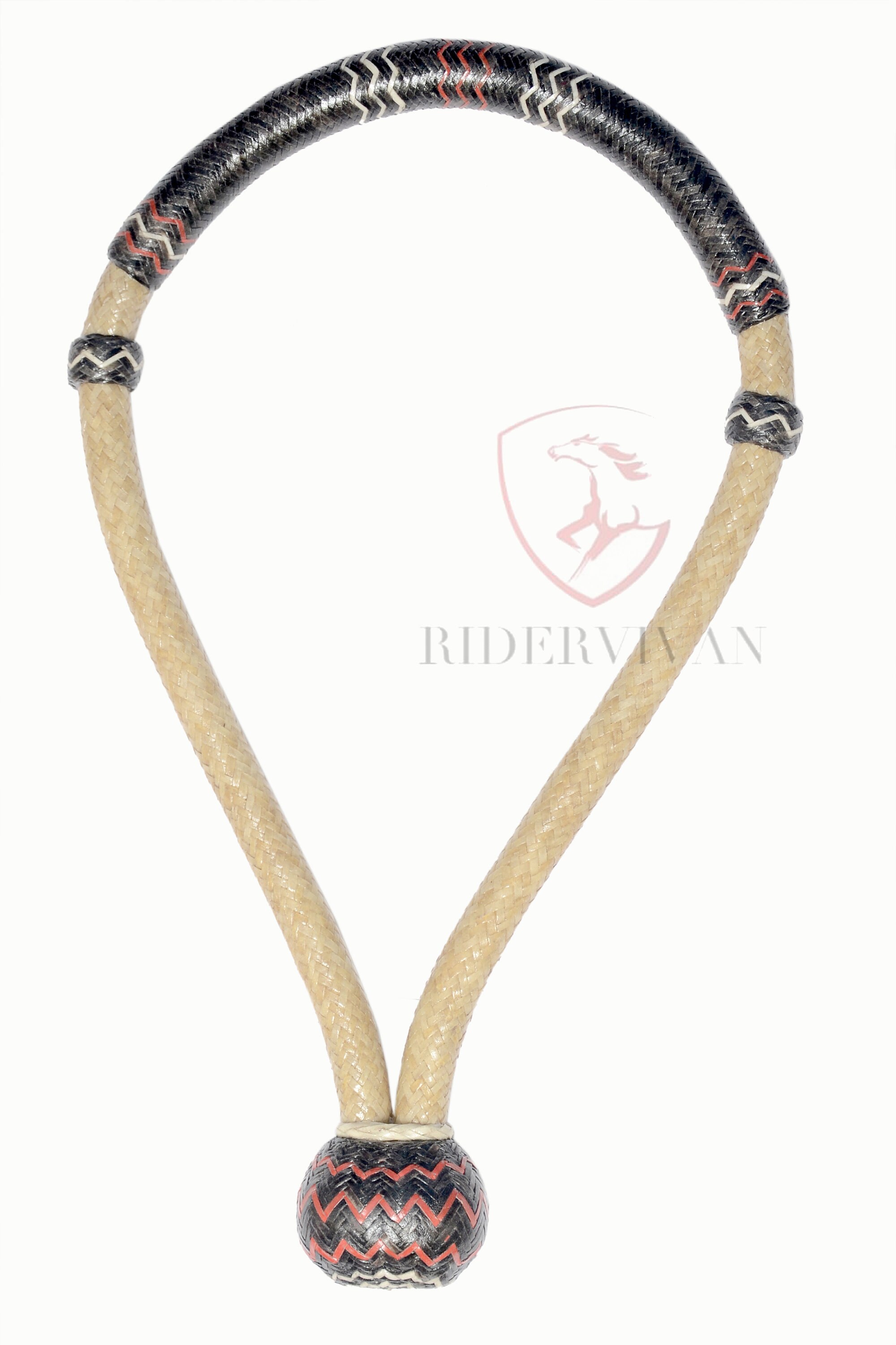 Noyau Bosal Western En Cuir Brut - Naturel/Bourgogne - Taille Vintage - Occasion