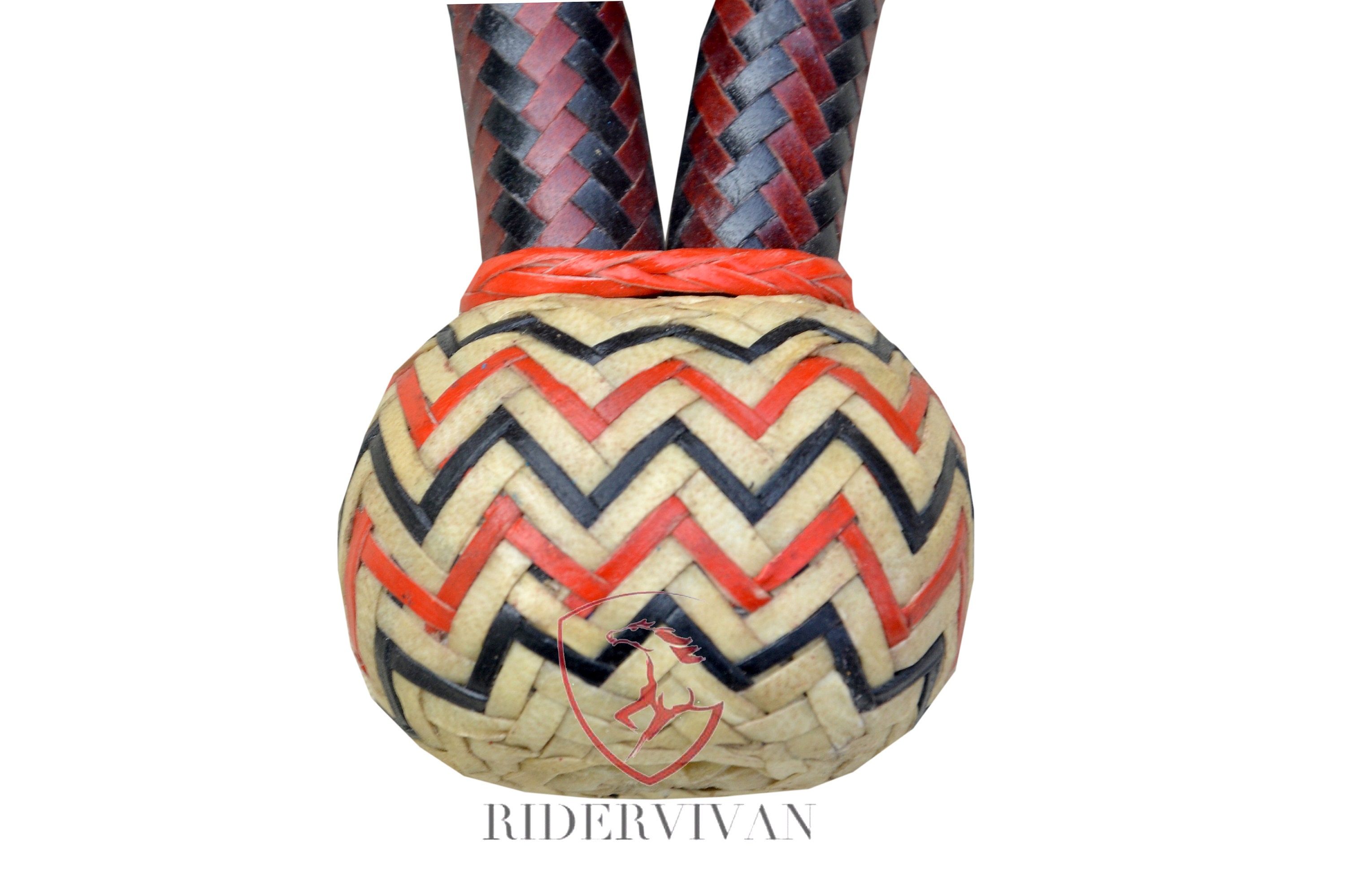 Bosal En Cuir Brut 40 Tresses - 12 Pouces - Cerisier Châtaignier - Rider Vivan