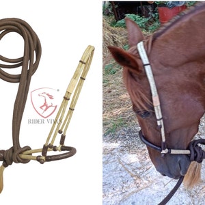 Hand-Tied Over-the-Nose Bosal Bridle Leather
