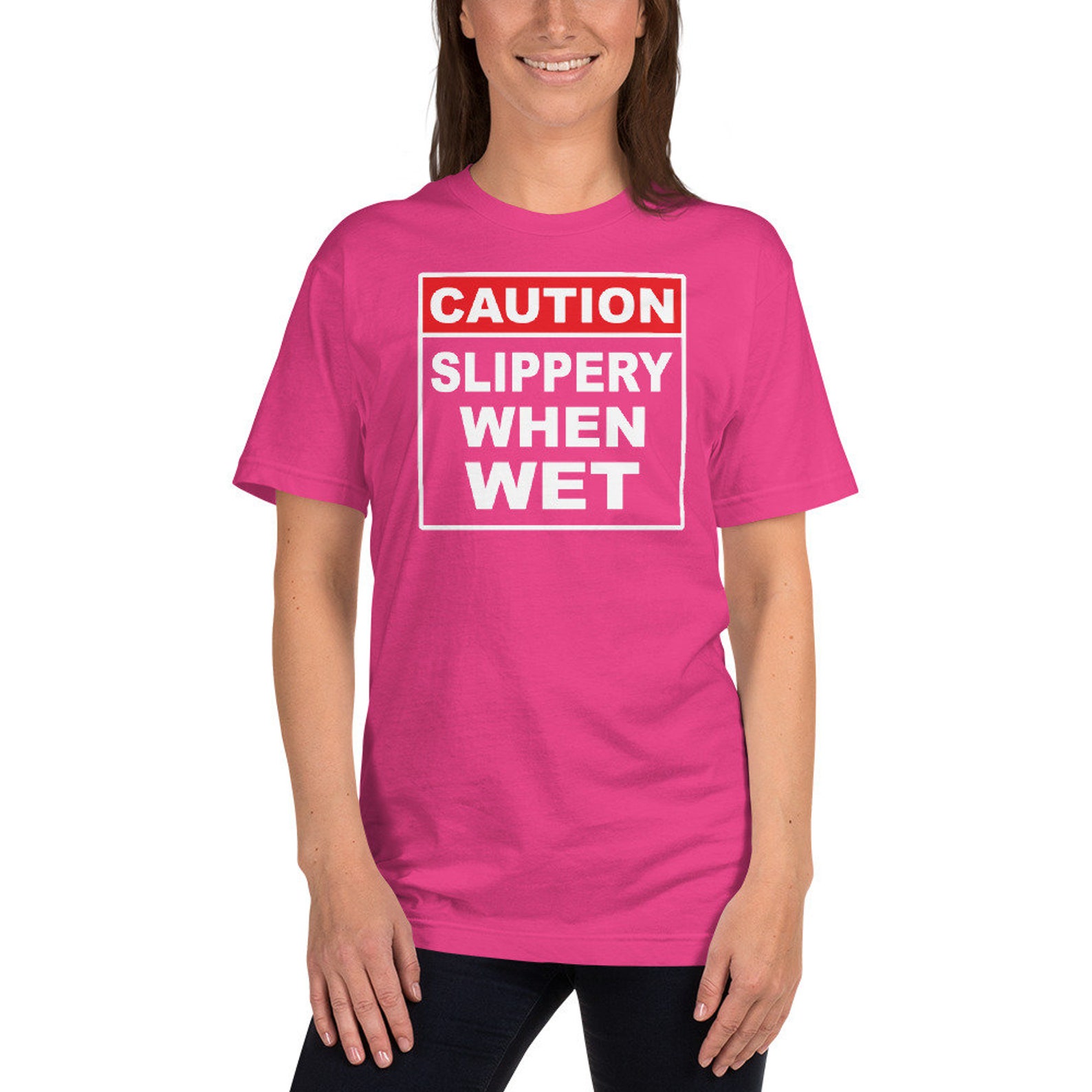 Funny Sexy Slippery When Wet TShirt Slutty Naughty Adult Joke Etsy