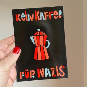 Postkarte „kein Kaffee für Nazis“ Lillemo