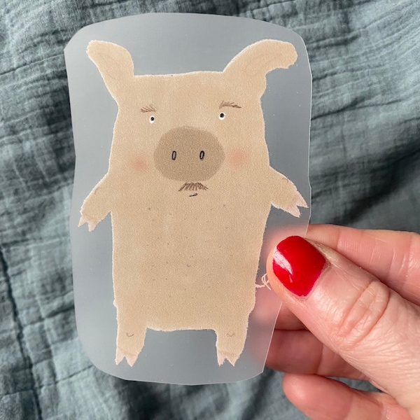 Bügelbild „Herr Speck“ Lillemo Schwein