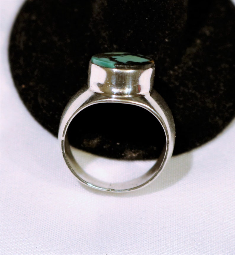 Number 8 Turquoise Sterling Silver Ring
