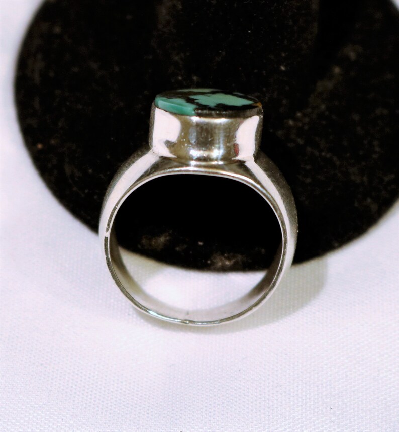 Number 8 Turquoise Sterling Silver Ring