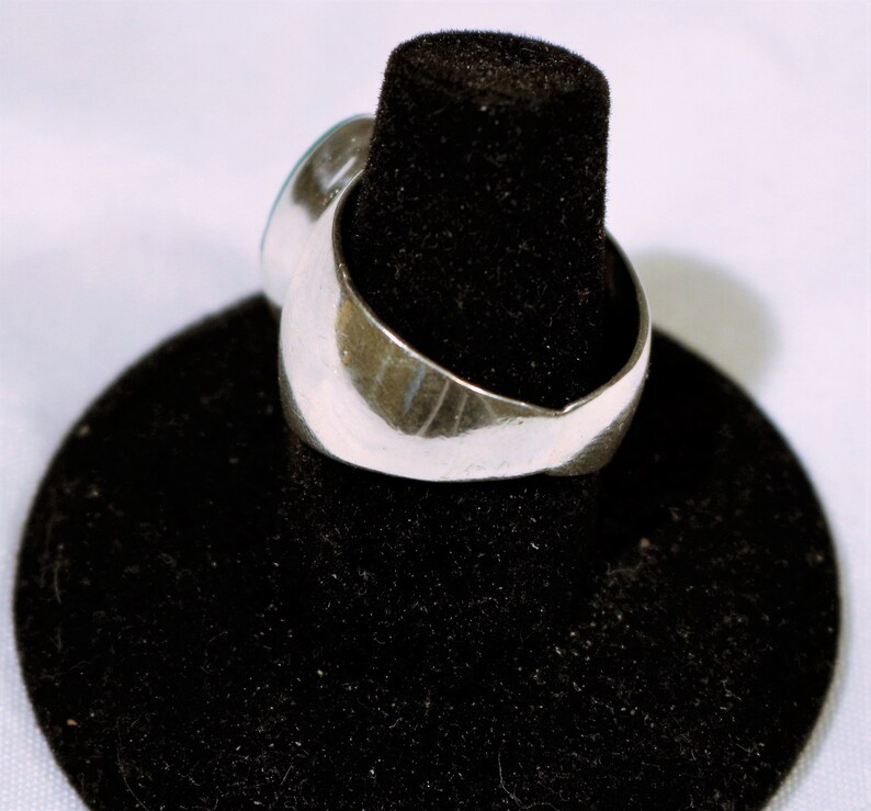 Number 8 Turquoise Sterling Silver Ring