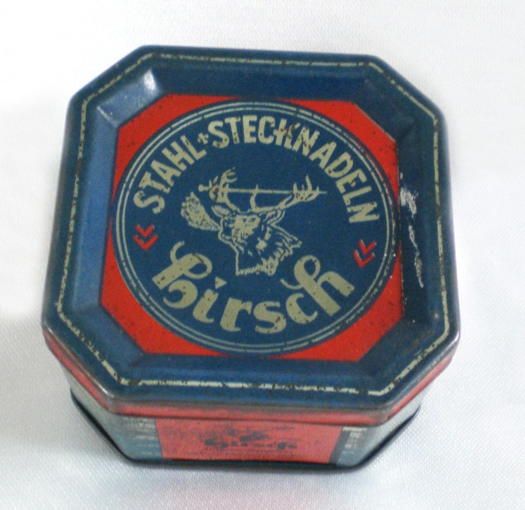 Octagonal Tin Deer Steel Pins Metal Tin Antique Steel Pin Tin Without ...