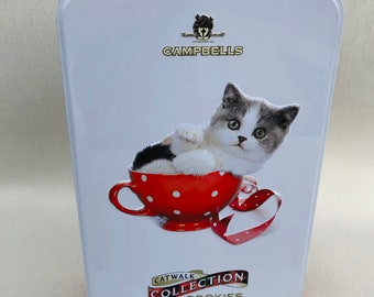 Metalldose Campbells Cookies mit Katzenmotiv Katze Kätzchen Spielende Katzen Teetasse Catwalk