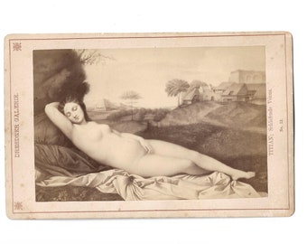 CDV around 1915 Sleeping Venus Titian Carte de Visite