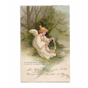 Künstlerkarte um 1904 Postkarte Engel Vintagekarte Nostalgie