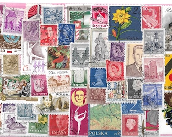 Small stamp collection from different countries