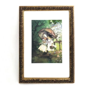 Gilded picture frame wooden frame carved frame vintage frame