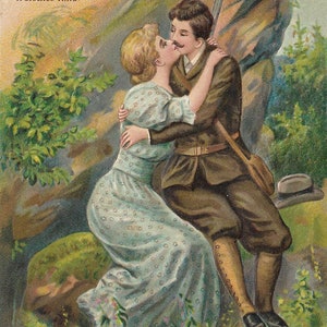 Carta d'artista La canzone di Vilja Carta con citazione Cartolina Carta vintage Carta goffrata