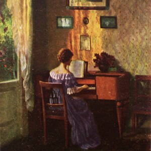 Karta artystyczna w Spinet Modern Masters Drewniana pocztówka Vintage Card