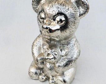 Money box metal money box piggy bank bear bear mother bear child