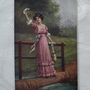 Künstlerkarte um 1910 Auf Wiedersehen Kratky Postkarte Vintagekarte Abschied