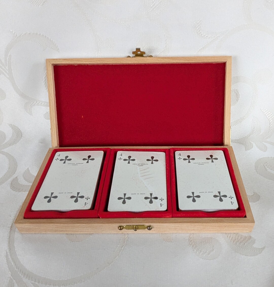 Vintage Canasta Cards in Wooden Box Card Game Board Game Deck of Cards ...