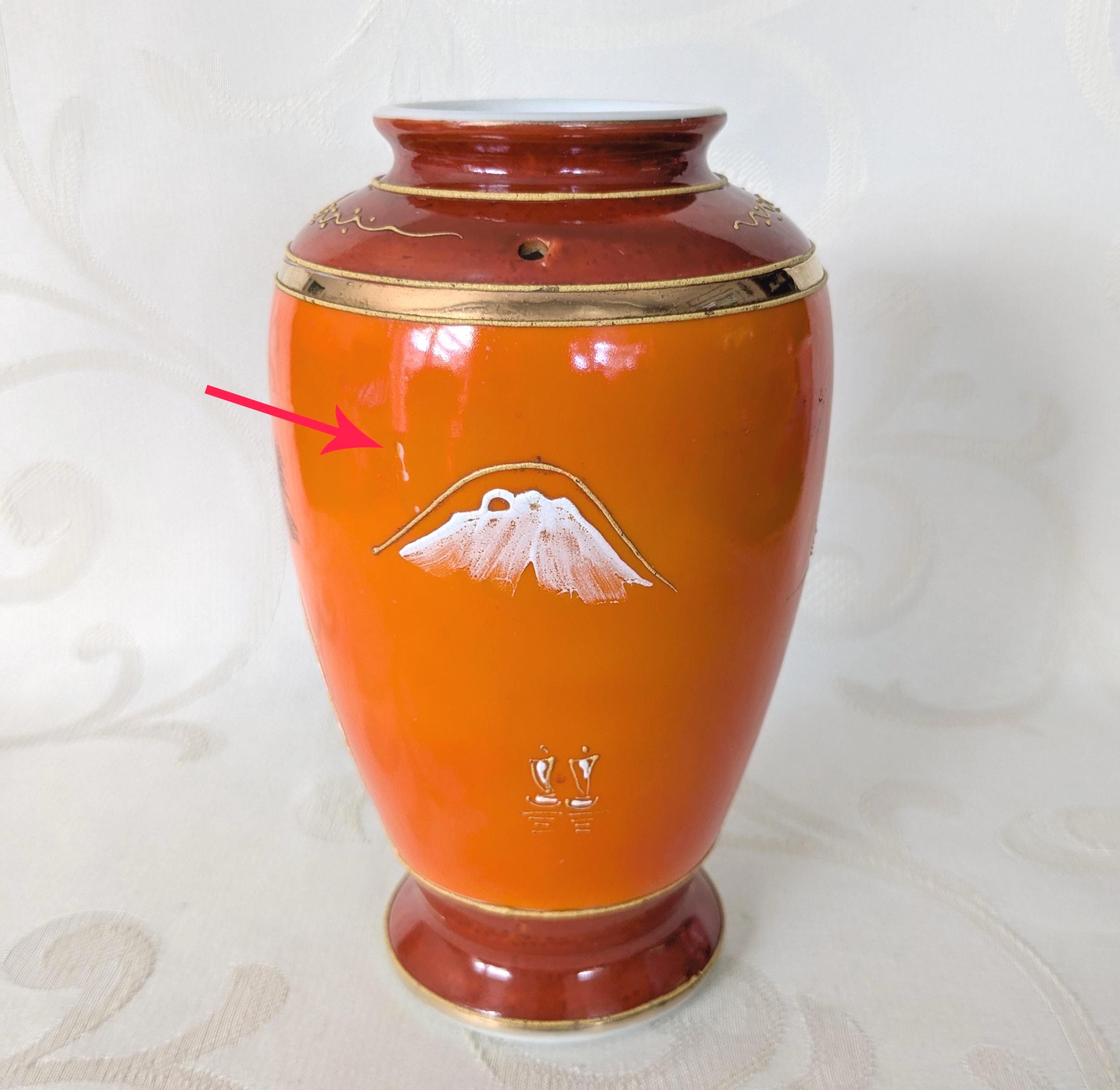 薩摩風手描き生け花の磁器花瓶 - Etsy 日本