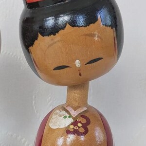 Kokeshi wooden dolls Japan bobblehead bobblehead doll Japanese craftsmanship wooden figures Weibliche Figur