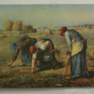 Cartão de artista The Gleaners 1910 Cartão postal Millet cartão vintage naturalismo