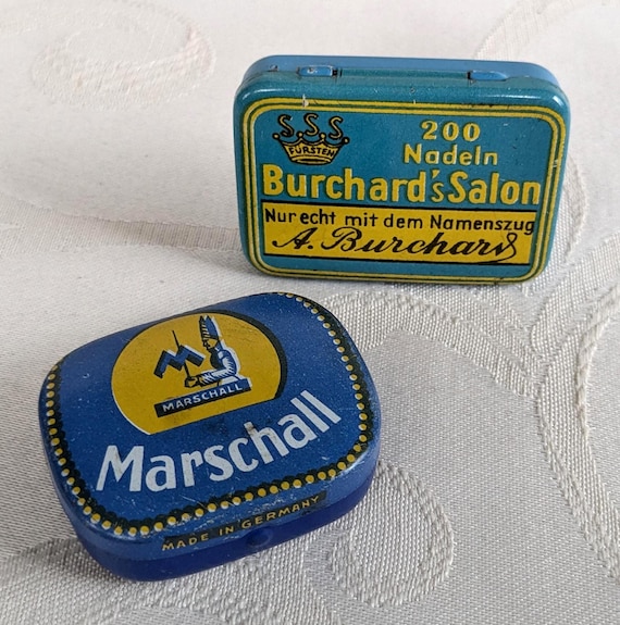 Metalldöschen Grammophonnadeln Burchard Salon und Marschall ohne Inhalt