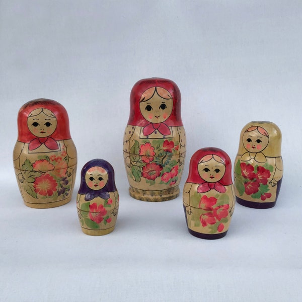 Russische Matroschka Set Holzpuppen Matruschka Stapelpuppen