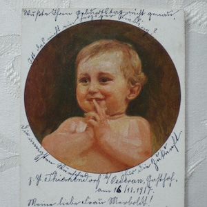 Künstlerkarte um 1917 Guten Morgen Palette Karte Wimmer Postkarte Vintagekarte