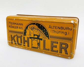 Antike Nähmaschinen Blechdose Hermann Köhler Altenburg Thüringen