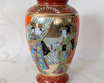 薩摩焼　花瓶　花生け 薩摩風手描き生け花の磁器花瓶 - Etsy 日本