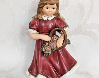 Goebel Annual Angel 2002 with Rose Basket Limited Edition Porcelain Collector's Angel Christmas Angel