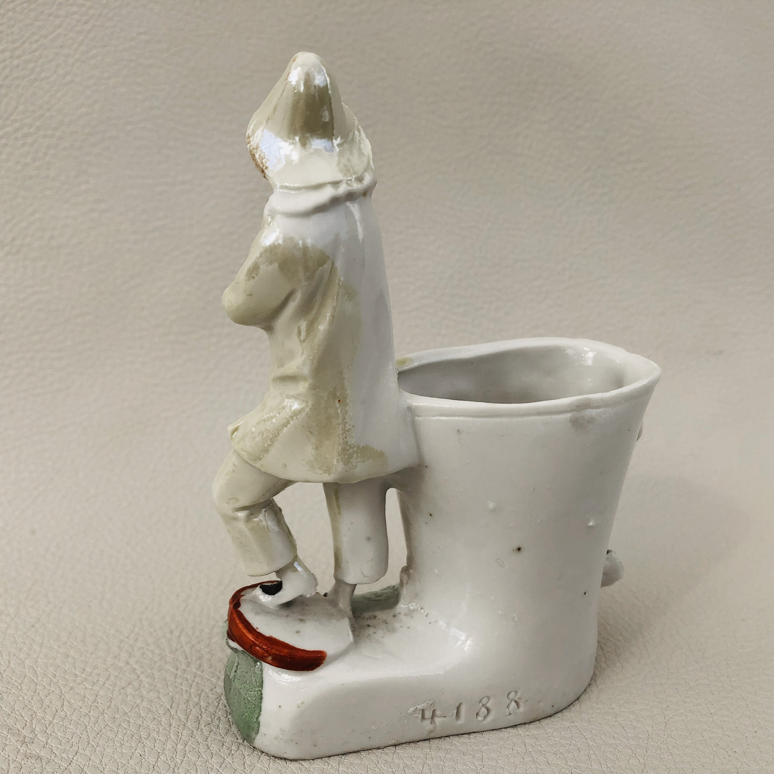 ヴィンテージセラミックフィギュア白いピエロピエロの花瓶 - Etsy 日本