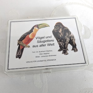Birds and mammals from around the world teaching aids Pössneck playing cards double deck OVP