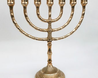 Menorah candlestick brass candlestick seven-armed candlestick Hanukkah candelabra