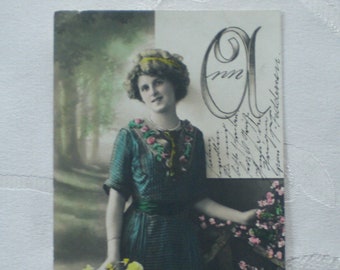 Colorierte Fotopostkarte, 'Anna', um 1912