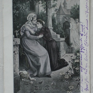 Cartolina d'epoca intorno al 1901 cartolina di lutto consolazione