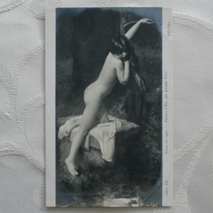 Carta vintage Cartolina estiva Plaisirs d'Été carta vintage nuda