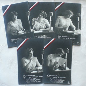 Fotopostkarten 5er-Set 1915 Postkarten Liebesbrief Liebe