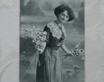 Fotopostkarte  Ostern um 1910 Vintagekarte Ostergruß Postkarte Grußkarte
