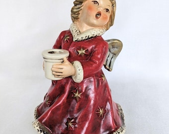 Goebel HX 328 Angel 1965 W Germany Candle Holder Christmas Angel Vintage Goebel Figurine without Music Box