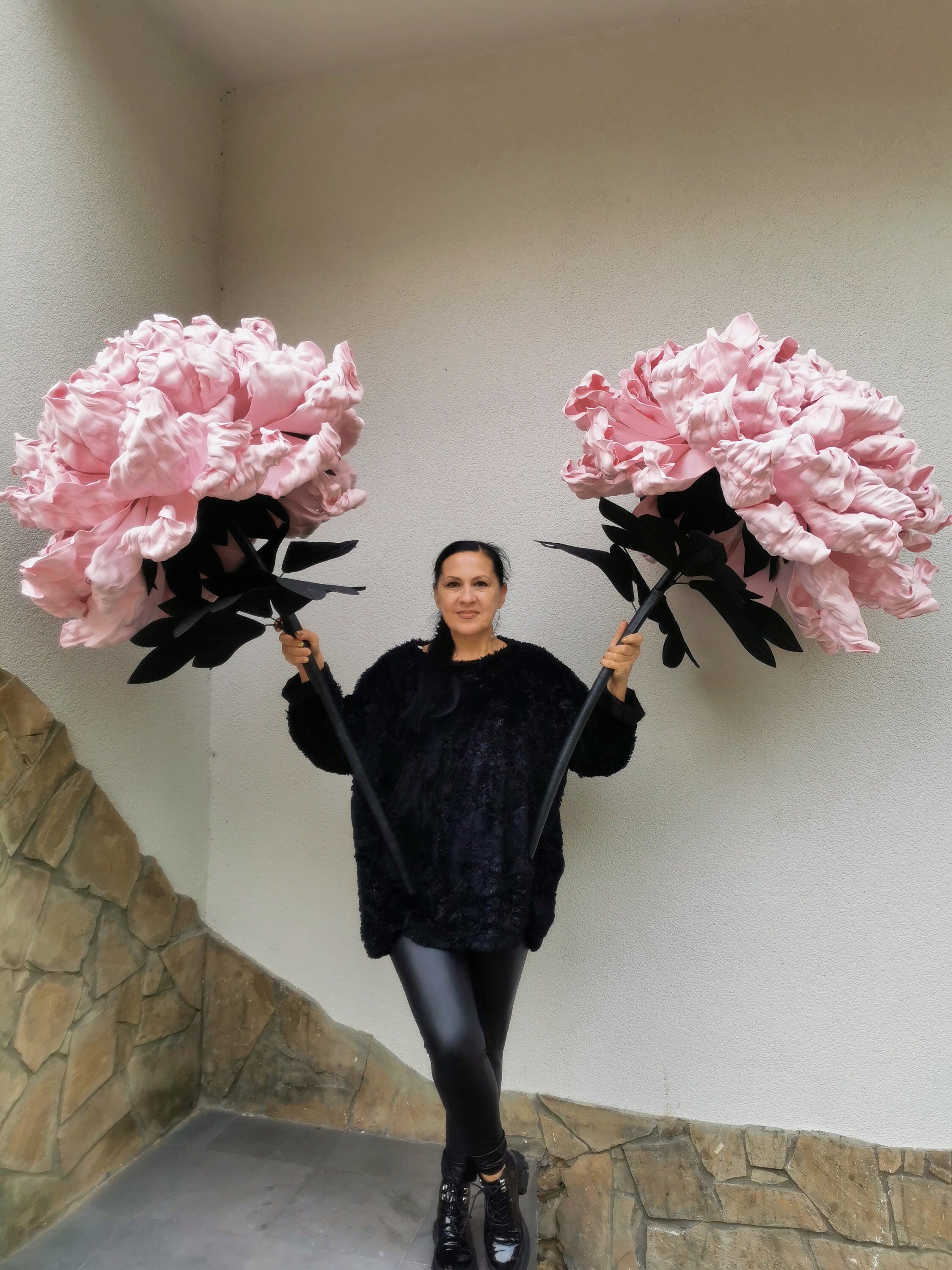 Light Pink Flowers. Flower Head for Wedding Arch. Extra Large Peony