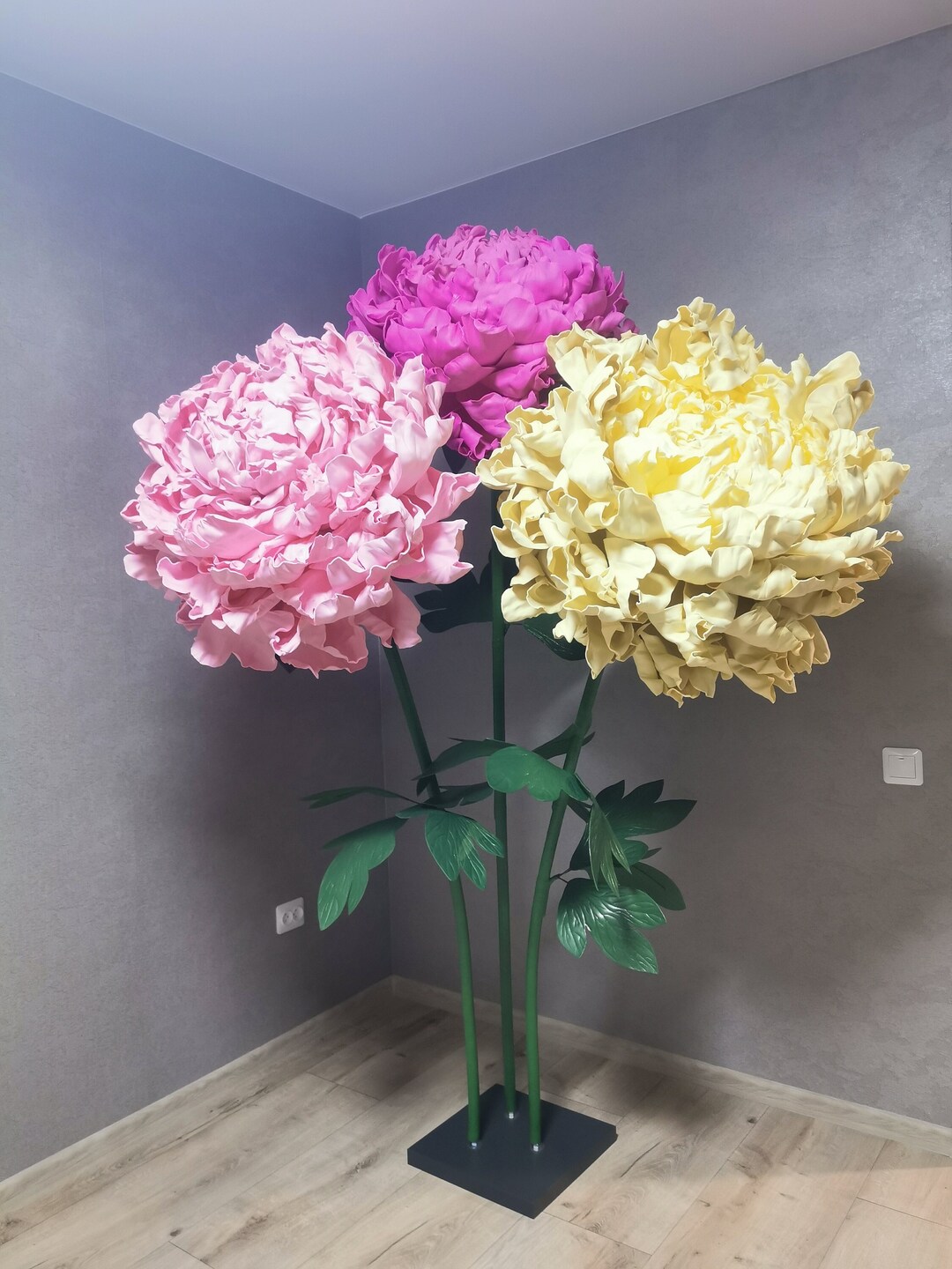 Wedding Floral Decor/giant Peonies /extra Large Artificial Flowers