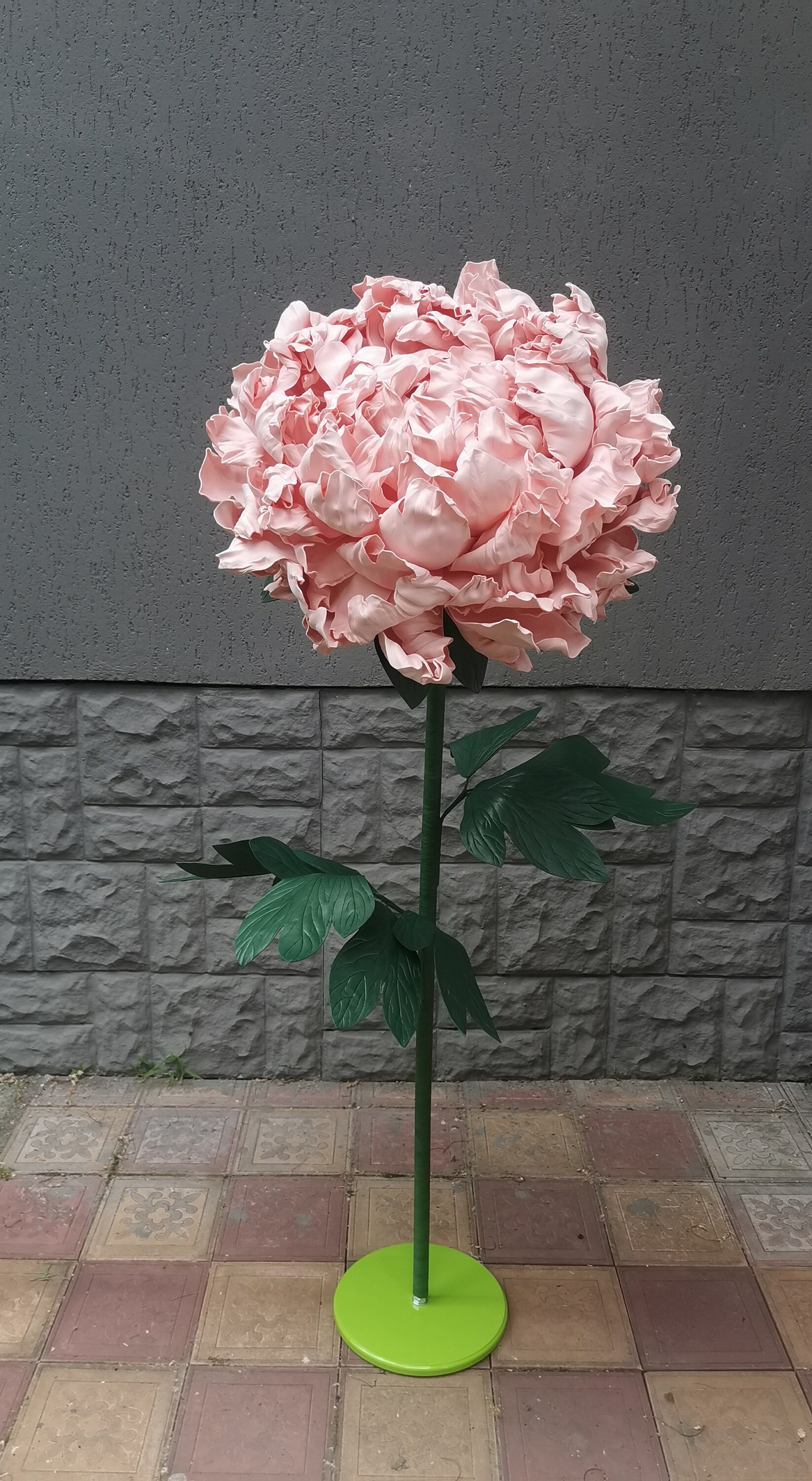 Giant White Selfstanding Flower. Extra Large Artificial Flowers on