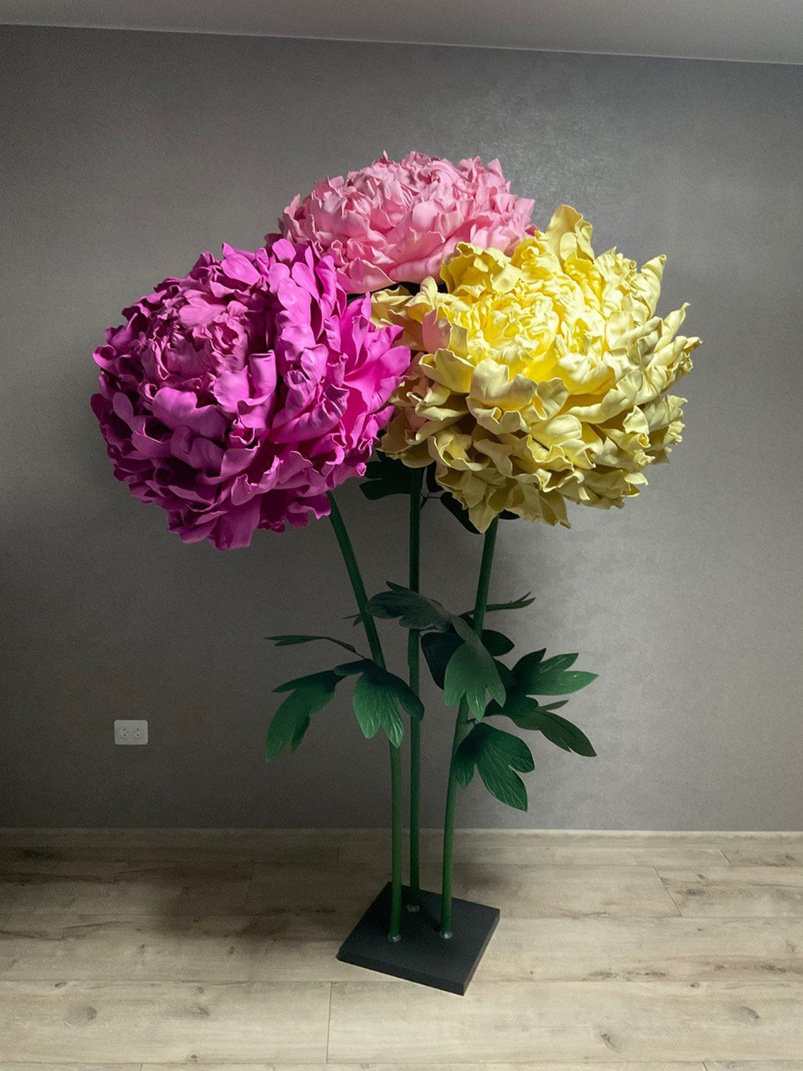 Wedding Floral Decor/giant Peonies /extra Large Artificial Flowers