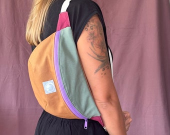 Bum bag JOE/ XL bum bag/ hip bag / colorblock bum bag XL