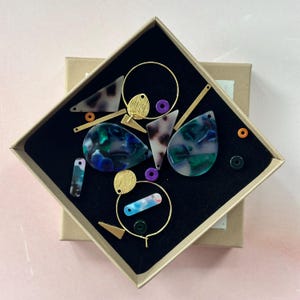 Hoop earrings / DIY hoop earrings SET / colorful hoop earrings
