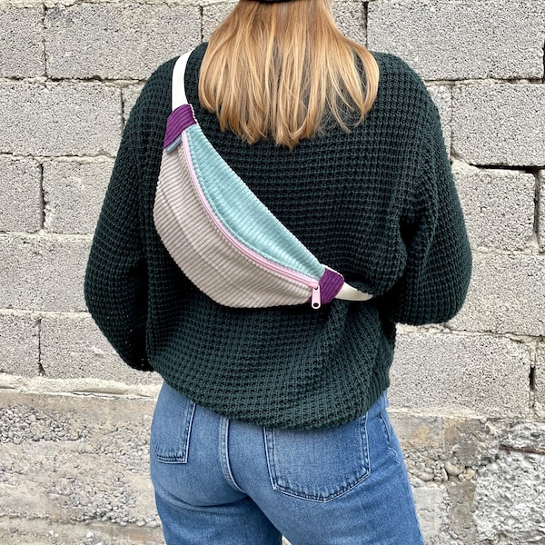 corduroy bum bag/hip bag