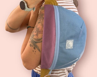 JOE fanny pack/ XL fanny pack/ hip bag / colorblock fanny pack XL