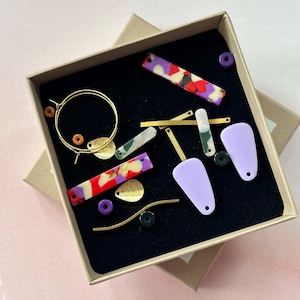 Hoop earrings / DIY hoop earrings SET / colorful hoop earrings