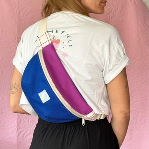 Bum bag JOE/ XL bum bag/ hip bag / colorblock bum bag XL image 3