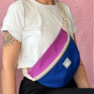 Bum bag JOE/ XL bum bag/ hip bag / colorblock bum bag XL image 4