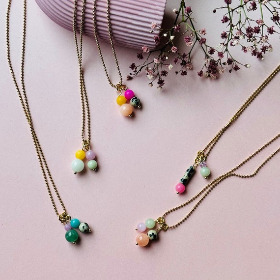 Stone ball chain for jewelry best sale making